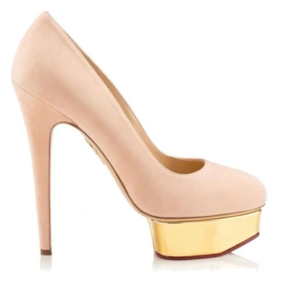 Charlotte Olympia Dolly Heels (Size 36 Pink)